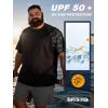image:imageBRISIRA Mens Big and Tall Swim Shirt Sun Protection UPF 50 Rash Gard Raglan Quick Dry TShirt UltraSoft amp MoistureWickingBlack Camo
