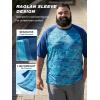 image:imageBRISIRA Mens Big and Tall Swim Shirt Sun Protection UPF 50 Rash Gard Raglan Quick Dry TShirt UltraSoft amp MoistureWickingBlue Camo