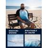 image:imageBRISIRA Mens Big and Tall Swim Shirt Sun Protection UPF 50 Rash Gard Raglan Quick Dry TShirt UltraSoft amp MoistureWickingBlue White Gradient
