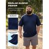 image:imageBRISIRA Mens Big and Tall Swim Shirt Sun Protection UPF 50 Rash Gard Raglan Quick Dry TShirt UltraSoft amp MoistureWickingDark Blue