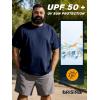 image:imageBRISIRA Mens Big and Tall Swim Shirt Sun Protection UPF 50 Rash Gard Raglan Quick Dry TShirt UltraSoft amp MoistureWickingDark Blue