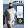 image:imageBRISIRA Mens Big and Tall Swim Shirt Sun Protection UPF 50 Rash Gard Raglan Quick Dry TShirt UltraSoft amp MoistureWickingLinen Grey