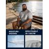 image:imageBRISIRA Mens Big and Tall Swim Shirt Sun Protection UPF 50 Rash Gard Raglan Quick Dry TShirt UltraSoft amp MoistureWickingLinen Grey