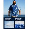 image:imageBRISIRA Mens Big and Tall Swim Shirt Sun Protection UPF 50 Rash Gard Raglan Quick Dry TShirt UltraSoft amp MoistureWickingTie Dye Blue