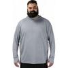 image:imageBRISIRA Mens Big amp Tall Fishing Shirts UPF 50 Sun Hoodie Cooling Lightweight Rash Guard Soft Long Sleeve with ThumbholesHeather Grey