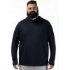 image:imageBRISIRA Mens Big amp Tall Fishing Shirts UPF 50 Sun Hoodie Cooling Lightweight Rash Guard Soft Long Sleeve with ThumbholesNavy