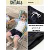 image:imageBRISIRA Boys Swim Trunks with Printed Compression Liner 516Y Bathing Suit Swim Shorts Swimsuit AntiChafe Youth Kids TeenBlackpink Shark Totem