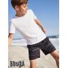 image:imageBRISIRA Boys Swim Trunks with Printed Compression Liner 516Y Bathing Suit Swim Shorts Swimsuit AntiChafe Youth Kids TeenBlackpink Shark Totem