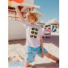 image:imageBRISIRA Boys Swim Trunks with Printed Compression Liner 516Y Bathing Suit Swim Shorts Swimsuit AntiChafe Youth Kids TeenBlue Lobsternavy Wave
