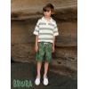 image:imageBRISIRA Boys Swim Trunks with Printed Compression Liner 516Y Bathing Suit Swim Shorts Swimsuit AntiChafe Youth Kids TeenGreen Tropical Leafyellow Banana