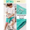 image:imageBRISIRA Boys Swim Trunks with Printed Compression Liner 516Y Bathing Suit Swim Shorts Swimsuit AntiChafe Youth Kids TeenGreenpink Ice Cream