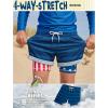image:imageBRISIRA Boys Swim Trunks with Printed Compression Liner 516Y Bathing Suit Swim Shorts Swimsuit AntiChafe Youth Kids TeenNavy American Flag