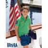 image:imageBRISIRA Boys Swim Trunks with Printed Compression Liner 516Y Bathing Suit Swim Shorts Swimsuit AntiChafe Youth Kids TeenNavy American Flag