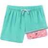 image:imageBRISIRA Boys Swim Trunks with Printed Compression Liner 516Y Bathing Suit Swim Shorts Swimsuit AntiChafe Youth Kids TeenGreenpink Ice Cream