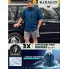 image:imageBRISIRA Big and Tall Hawaiian Shirts for Men Beach Aloha Tropical Floral Cuban Button Down Summer Casual Vacation Shirt L6XLBlack Blue Ocean