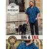 image:imageBRISIRA Big and Tall Hawaiian Shirts for Men Beach Aloha Tropical Floral Cuban Button Down Summer Casual Vacation Shirt L6XLBlack Blue Ocean
