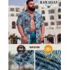 image:imageBRISIRA Big and Tall Hawaiian Shirts for Men Beach Aloha Tropical Floral Cuban Button Down Summer Casual Vacation Shirt L6XLBlue Floral 01