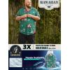 image:imageBRISIRA Big and Tall Hawaiian Shirts for Men Beach Aloha Tropical Floral Cuban Button Down Summer Casual Vacation Shirt L6XLGreen Floral 02
