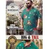 image:imageBRISIRA Big and Tall Hawaiian Shirts for Men Beach Aloha Tropical Floral Cuban Button Down Summer Casual Vacation Shirt L6XLGreen Floral 02