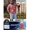 image:imageBRISIRA Big and Tall Hawaiian Shirts for Men Beach Aloha Tropical Floral Cuban Button Down Summer Casual Vacation Shirt L6XLRed Island