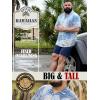 image:imageBRISIRA Big and Tall Hawaiian Shirts for Men Beach Tropical Floral Camp Collar Button Down Summer Aloha Vacation Shirt L6XLBlue Floral 02