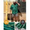 image:imageBRISIRA Big and Tall Hawaiian Shirts for Men Beach Tropical Floral Camp Collar Button Down Summer Aloha Vacation Shirt L6XLGreen Floral 03