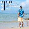 image:imageBRISIRA Big and Tall Hawaiian Shirts for Men Button Down Short Sleeves Beach Tropical ShirtBlue Palm Tree