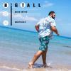 image:imageBRISIRA Big and Tall Hawaiian Shirts for Men Button Down Short Sleeves Beach Tropical ShirtLight Blue Tropical
