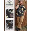 image:imageBRISIRA Big and Tall Mens Hawaiian Shirt  Short Sleeve Beach Aloha Tropical Cuban Button Down Casual Vacation Shirt L6XLBlack Yellow Flower