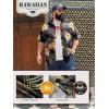 image:imageBRISIRA Big and Tall Mens Hawaiian Shirt  Short Sleeve Beach Aloha Tropical Cuban Button Down Casual Vacation Shirt L6XLBlack Yellow Flower