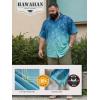 image:imageBRISIRA Big and Tall Mens Hawaiian Shirt  Short Sleeve Beach Aloha Tropical Cuban Button Down Casual Vacation Shirt L6XLBlue Gradient Turtle