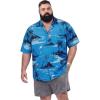 image:imageBRISIRA Big and Tall Hawaiian Shirts for Men Beach Tropical Floral Camp Collar Button Down Summer Aloha Vacation Shirt L6XLBlue Beach