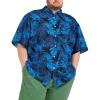 image:imageBRISIRA Big and Tall Hawaiian Shirts for Men Button Down Short Sleeves Beach Tropical ShirtBlue Tropical