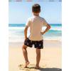 image:imageBRISIRA Boys Swim Trunks with Compression Liner 516 Years Youth Bathing Suit Quick Dry Swim Shorts AntiChafe PocketBlack Pink Pineapple