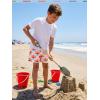 image:imageBRISIRA Boys Swim Trunks with Compression Liner 516 Years Youth Bathing Suit Quick Dry Swim Shorts AntiChafe PocketRed Sunripple Wave