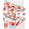 image:imageBRISIRA Boys Swim Trunks with Compression Liner 516 Years Youth Bathing Suit Quick Dry Swim Shorts AntiChafe PocketRed Sunripple Wave