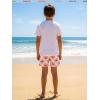 image:imageBRISIRA Boys Swim Trunks with Compression Liner 516 Years Youth Bathing Suit Quick Dry Swim Shorts AntiChafe PocketRed Sunripple Wave