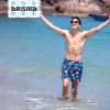 image:imageBRISIRA Mens Swim Trunks 5 Inch Compression Liner Beach Swim Shorts Bathing Suit Quick Dry 4Way Stretch PocketsBlue Coconut Tree