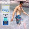 image:imageBRISIRA Mens Swim Trunks 5 Inch Compression Liner Beach Swim Shorts Bathing Suit Quick Dry 4Way Stretch PocketsBlue Coconut Tree