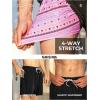 image:imageBRISIRA Mens Swim Trunks 5 Inch Compression Liner Beach Swim Shorts Bathing Suit Quick Dry 4Way Stretch PocketsBlackpink Geometric