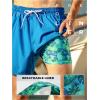 image:imageBRISIRA Mens Swim Trunks 5 Inch Compression Liner Beach Swim Shorts Bathing Suit Quick Dry 4Way Stretch PocketsDarkbluegreen Tropical