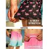 image:imageBRISIRA Mens Swim Trunks 5 Inch Compression Liner Beach Swim Shorts Bathing Suit Quick Dry 4Way Stretch PocketsPink Blueblack Flamingo