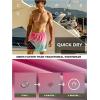 image:imageBRISIRA Mens Swim Trunks 5 Inch Compression Liner Beach Swim Shorts Bathing Suit Quick Dry 4Way Stretch PocketsPink Blueblack Flamingo