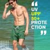 image:imageBRISIRA Mens Swim Trunks Neon 5 Bathing Suit Compression Liner Nylon Swim Shorts Beach Swimsuit Swimwear Quick Dry PocketsArmy