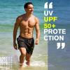 image:imageBRISIRA Mens Swim Trunks Neon 5 Bathing Suit Compression Liner Nylon Swim Shorts Beach Swimsuit Swimwear Quick Dry PocketsBlack
