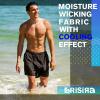 image:imageBRISIRA Mens Swim Trunks Neon 5 Bathing Suit Compression Liner Nylon Swim Shorts Beach Swimsuit Swimwear Quick Dry PocketsBlack