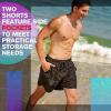 image:imageBRISIRA Mens Swim Trunks Neon 5 Bathing Suit Compression Liner Nylon Swim Shorts Beach Swimsuit Swimwear Quick Dry PocketsBlack
