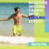 image:imageBRISIRA Mens Swim Trunks Neon 5 Bathing Suit Compression Liner Nylon Swim Shorts Beach Swimsuit Swimwear Quick Dry PocketsBrightyellow