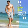 image:imageBRISIRA Mens Swim Trunks Neon 5 Bathing Suit Compression Liner Nylon Swim Shorts Beach Swimsuit Swimwear Quick Dry PocketsGreyblue