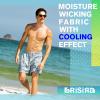 image:imageBRISIRA Mens Swim Trunks Neon 5 Bathing Suit Compression Liner Nylon Swim Shorts Beach Swimsuit Swimwear Quick Dry PocketsGreyblue